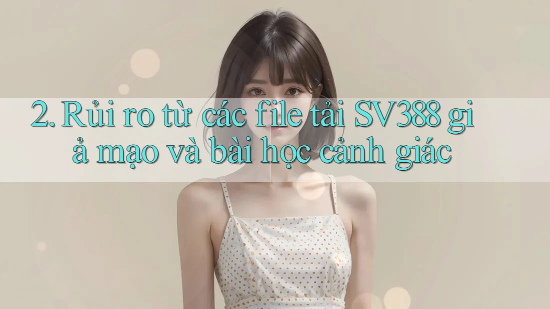 2. Rủi ro từ các file tải SV388 giả mạo và bài học cảnh giác 2. Rủi ro từ các file tải SV388 giả mạo và bài học cảnh giác