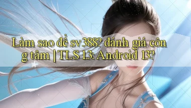 Làm sao để sv388 đánh giá công tâm TLS 1.3 Android 13