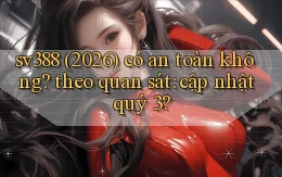sv388 (2026) có an toàn không theo quan sát cập nhật quý 3